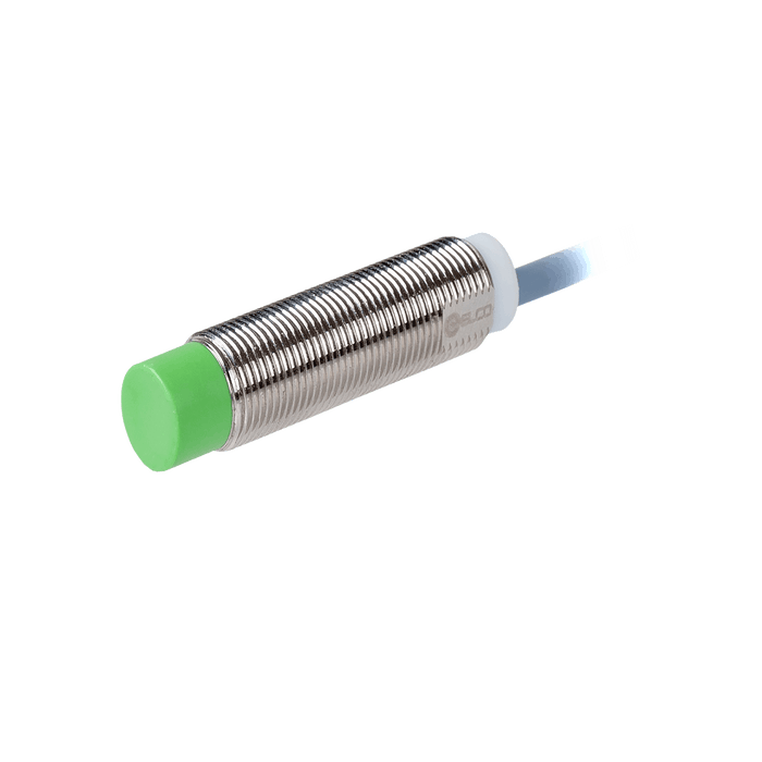 Inductive Sensor, Threaded cylindrical housing  M12, Switching distance 8 mm, Non-flush, IP68, -30…85 °C, 2-wire AC/DC, Cable 2 m