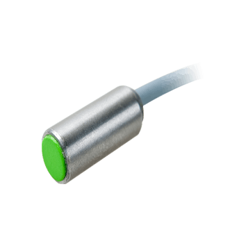 Inductive Sensor, Short metal smooth cylindrical housing  d = 8 mm, Switching distance 2 mm, Flush, IP67, -25…70 °C, DC NO, Cable 2 m