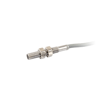 Inductive Sensor, Threaded cylindrical housing  M4, Switching distance 0.8 mm, Flush, IP67, -25…70 °C, NPN NC, Cable 2 m