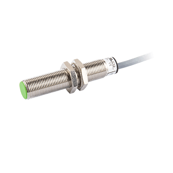 Inductive Sensor, Threaded cylindrical long housing M12, Switching distance 2 mm, Flush, IP67, -25…70 °C, NPN NO+NC, 2 m cable