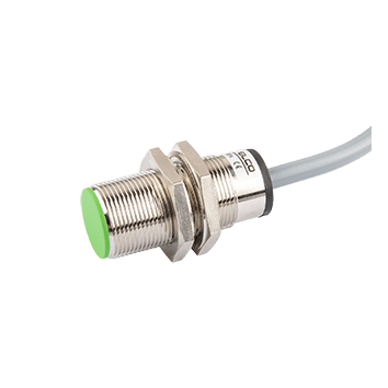 Inductive Sensor, Short threaded cylindrical housing  M18, short size, Switching distance 5 mm, Flush, IP67, -25…70 °C, PNP NC, Cable 2 m