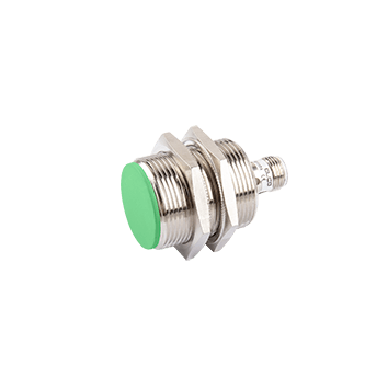 Inductive Sensor, Short threaded cylindrical housing  M30, Switching distance 10 mm, Flush, IP67, -25…70 °C, 2-wire AC, M12 connector