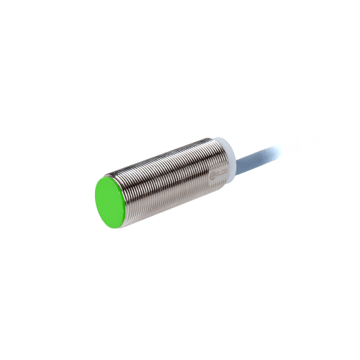 Inductive Sensor, Threaded cylindrical stainless steel housing M18, Switching distance 8 mm, Flush, IP68, -40…85 °C, NPN NC, Cable PUR 2 m