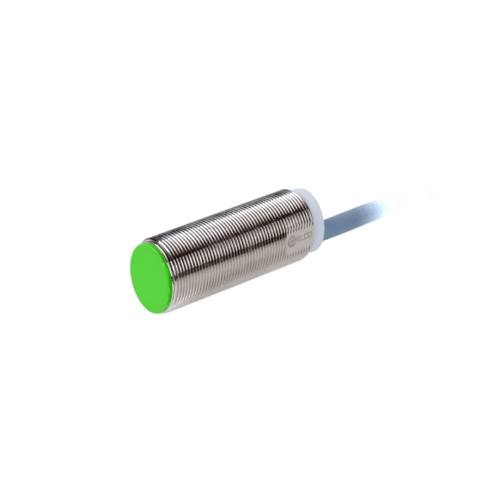Inductive Sensor, Threaded cylindrical stainless steel housing M18, Switching distance 8 mm, Flush, IP68, -40…85 °C, NPN NC, Cable PUR 2 m