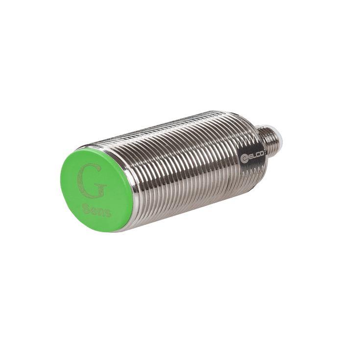 Inductive Sensor, Threaded cylindrical stainless steel housing M30, Switching distance 15 mm, Flush, IP68, -40…85 °C, PNP NO, M12 connector