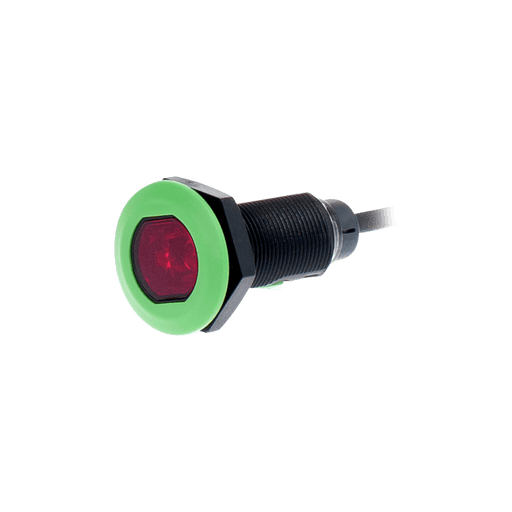 Photoelectric Sensor, OG18-Series, Polarized retro-reflective, Red beam, Operating range 4 m, PNP, L.O / D.O, 10…30V DC, -25…55°C, Switching frequency 800 Hz, IP67, Cable 2 m