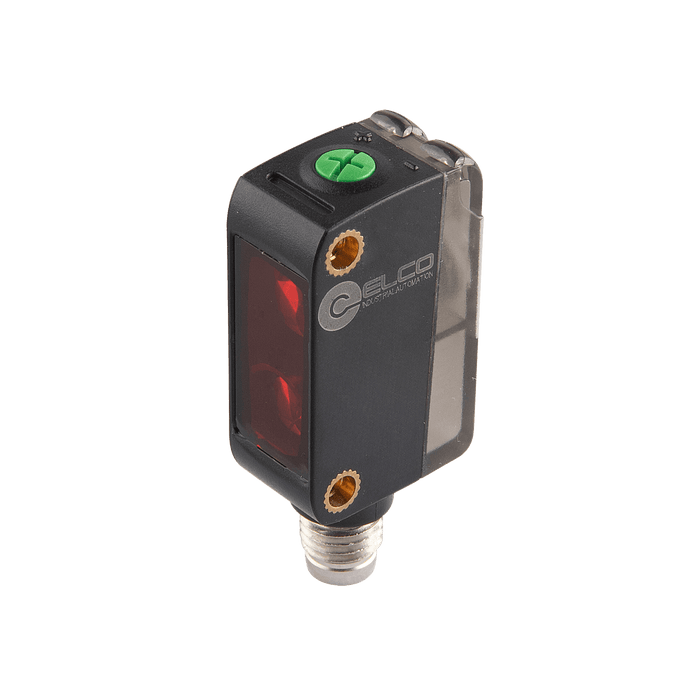 Photoelectric Sensor, OS10S-Series, Diffused with BGS, Red beam, Operating range 6...350 mm, PNP, L.O / D.O, 10…30V DC, -20…60°C, Switching frequency 400 Hz, IP67, M8 4-pin connector
