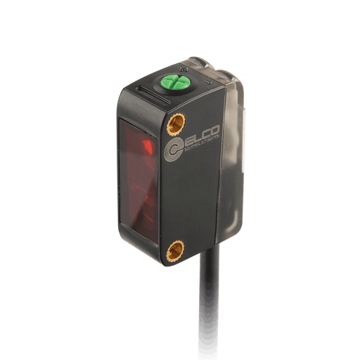 Photoelectric Sensor, OS10S-Series, Diffused with BGS, Red beam, Operating range 6...150 mm, PNP, L.O / D.O, 10…30V DC, -20…60°C, Switching frequency 400 Hz, IP67, Cable 2 m