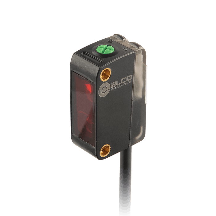 Photoelectric Sensor, OS10S-Series, Diffused with BGS, Red beam, Operating range 6...150 mm, PNP, L.O / D.O, 10…30V DC, -20…60°C, Switching frequency 400 Hz, IP67, Cable 2 m