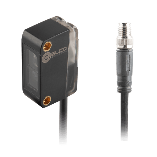 Photoelectric Sensor, OS10S-Series, Polarized retro-reflective, Laser beam, Operating range 5 m, PNP, L.O / D.O, 10…30V DC, -20…60°C, Switching frequency 800 Hz, IP67, 0.3 m + M8 4-pin connector