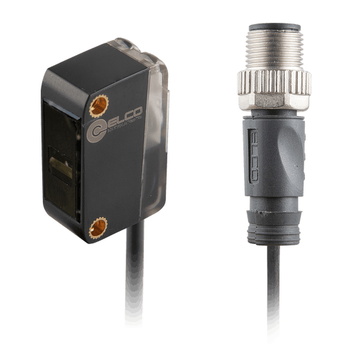 Photoelectric Sensor, OS10S-Series, Polarized retro-reflective, Red beam, Operating range 2 m, PNP, L.O / D.O, 10…30V DC, -20…60°C, Switching frequency 800 Hz, IP67, 0.3 m + M12 4-pin connector