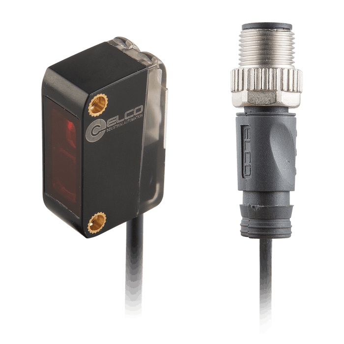 Photoelectric Sensor, OS10S-Series, Opposed, Receiver, Red beam, Operating range 10 m, NPN, L.O / D.O, 10…30V DC, -20…60°C, Switching frequency 800 Hz, IP67, 0.3 m + M12 4-pin connector
