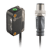 Photoelectric Sensor, OS10S-Series, Diffuse reflective vitreous body detect, Blue beam, Operating range 250 mm, NPN, L.O / D.O, 10…30V DC, -20…60°C, Switching frequency 300 Hz, IP67, 0.3 m + M12 4-pin connector