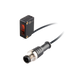 Photoelectric Sensor, OS10U-Series, Diffused, Laser beam, Operating range 30-300 mm, Push-Pull, L.O / D.O, 10…30V DC, -20…50°C, Switching frequency 500 Hz, IP67, 0.3 m + M12 4-pin connector