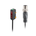 Photoelectric Sensor, OS22-Series, Diffused with BGS, Red beam, Operating range 10...120 mm, NPN, L.O, 10…30V DC, -10…50°C, Switching frequency 200 Hz, IP67, 0.3 m cable + M12 4-pin connector