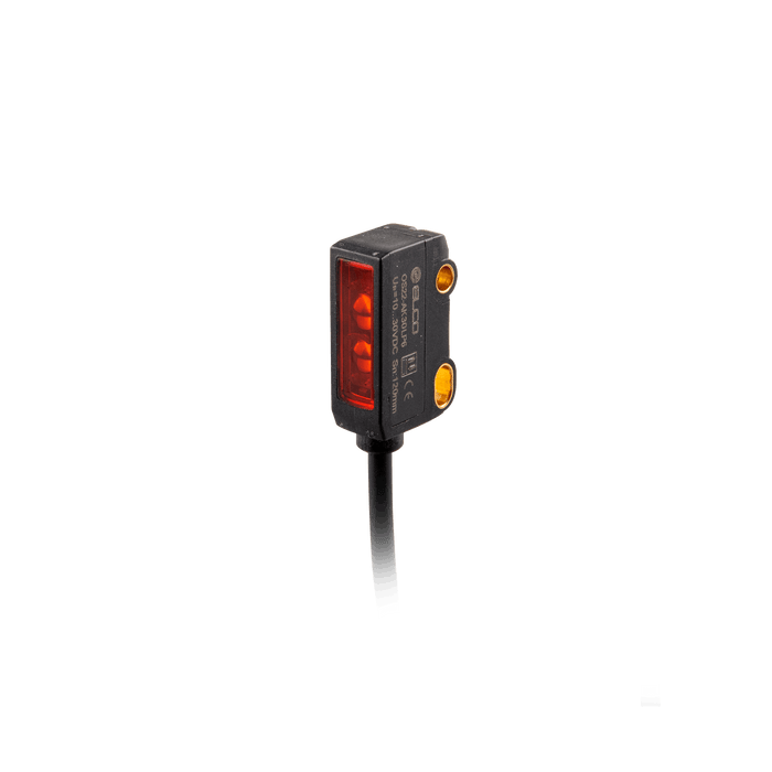 Photoelectric Sensor, OS22-Series, Diffused fixed BGS, Red beam, Operating range 4...15 mm, NPN, L.O, 10…30V DC, -10…50°C, Switching frequency 200 Hz, IP67, Cable 2 m