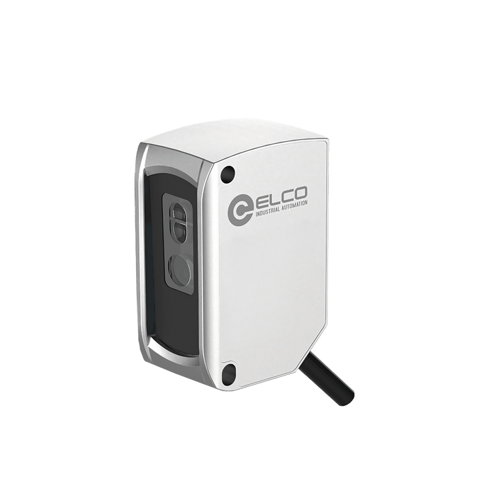 Distance Sensor, OSM42-Series, Laser Distance Sensor (TOF), Infared laser + Laser indication, Operating range 50…4000 mm, Resolution 5 mm, 2 x Push-Pull, Teach button, 10…30V DC, -10…50°C, IP67, 2 m Cable