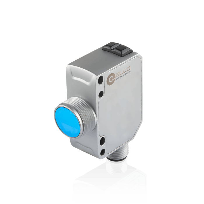 Distance Sensor, OSM45-Series, Laser Distance Sensor (Triangulation), Red laser, Operating range 25…300 mm, Resolution 0.1 mm, NPN or PNP, RS-485, 10…30V DC, -10…50°C, IP67, M12 5-pin connector