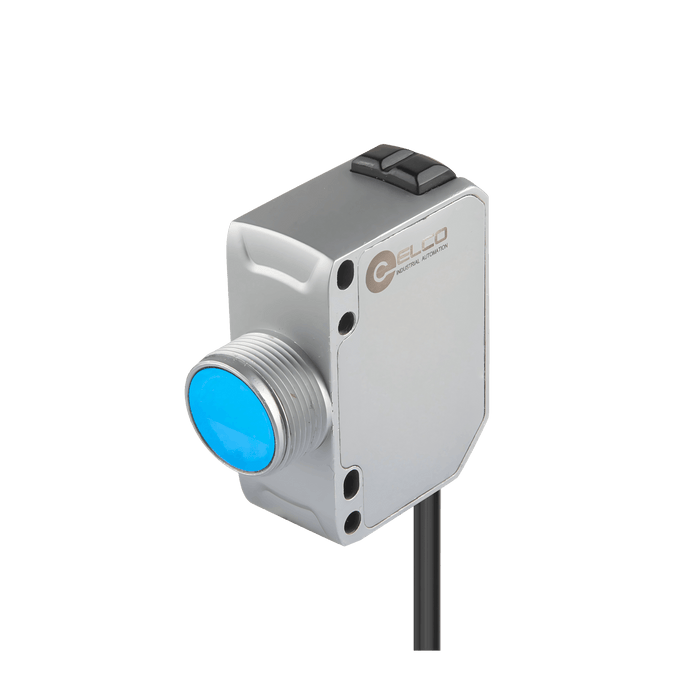 Distance Sensor, OSM45-Series, Laser Distance Sensor (Triangulation), Red laser, Operating range 25…500 mm, Resolution 0.1 mm, NPN or PNP, RS-485, 10…30V DC, -10…50°C, IP67, Cable 2 m