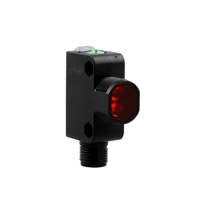 Photoelectric Sensor, OSQ18-Series, Opposed, Receiver, Infrared beam, Operating range 25 m, NPN, L.O + D.O, 10…30V DC, -25…55°C, Switching frequency 800 Hz, IP67, M12 4-pin connector