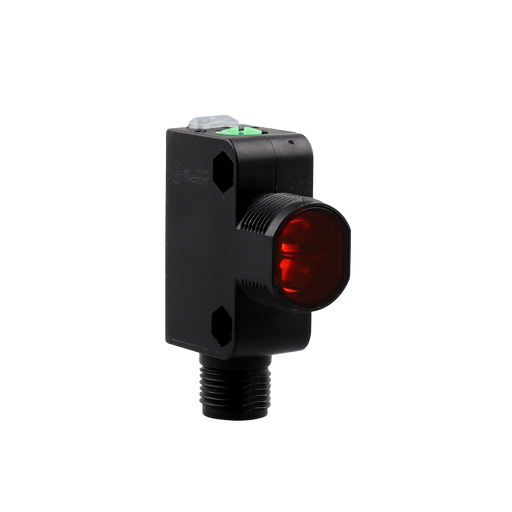 Photoelectric Sensor, OSQ18-Series, Diffused, Red beam, Operating range 600 mm, NPN, L.O + D.O, 10…30V DC, -25…55°C, Switching frequency 800 Hz, IP67, M12 4-pin connector