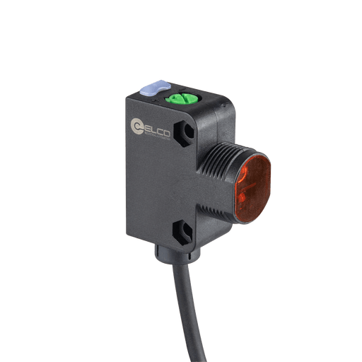 Photoelectric Sensor, OSQ18-Series, Retro-reflective, Red beam, Operating range 3.5 m, NPN, L.O + D.O, 10…30V DC, -25…55°C, Switching frequency 800 Hz, IP67, Cable 2 m